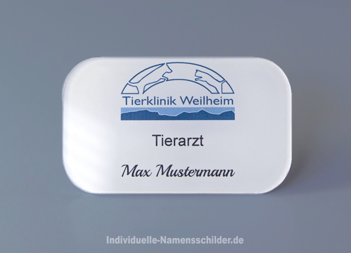 Namensschilder mit individuellem Druck